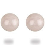 Boucles d'oreilles en argent 925/000 et quartz rose.