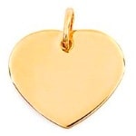 Pendentif cœur en plaqué or jaune 18 carats.
