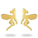Boucles d'oreilles fées en plaqué or.