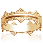 Bague couronne en plaqué or jaune 18 carats.