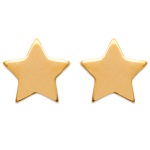 Petites boucles d'oreilles étoiles en plaqué or jaune 18 carats.