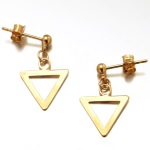 Boucles d'oreilles Triangle en plaqué or.