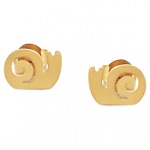 Boucles d'oreilles escargot en plaqué or.