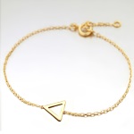 Bracelet Triangle en plaqué or.