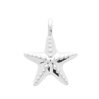 Pendentif en forme d'étoile de mer en argent 925/000 rhodié.