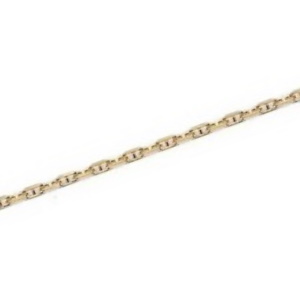 Collier chaîne maille forçat marine diamantée en plaqué or jaune 18 carats.