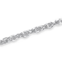 Bracelet composé d'une chaîne maille corde aérée en argent 925/000 rhodié.