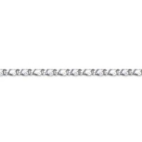 Bracelet chaîne de cheville en argent 925/000 rhodié.