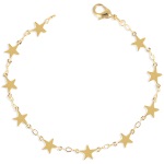 Bracelet avec étoiles en plaqué or.