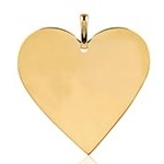 Petit pendentif cœur en plaqué or jaune 18 carats.