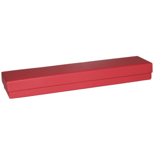 Ecrin boîte cadeau pour bracelet et gourmette de couleur rouge. Intérieur en mousse noire.
