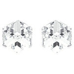 Boucles d'oreilles en argent 925/000 et cristal transparent.
