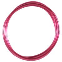 Lot de 3 bracelets bouddhistes jonc semi rigide en tube de plastique de couleur rose brillant.