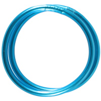 Lot de 2 bracelets bouddhistes jonc semi rigide en tube de plastique rempli de poudre de couleur bleue.