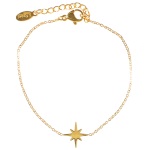 Bracelet avec étoile en acier 316L doré.