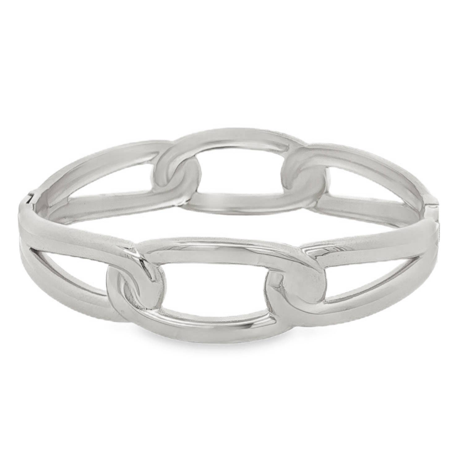 Rehaussez votre style avec ce magnifique bracelet jonc en acier argenté.<br/>Son design audacieux de maillons entrelacés en fait un accessoire accrocheur qui allie élégance et modernité.<br/>Parfait pour ajouter une touche de luxe à votre quotidien ou pour compléter une tenue de soirée sophistiquée. Jonc Rigide Adolescent Adulte Femme Fille Indémodable Rehaussez votre style avec ce magnifique bracelet jonc en acier argenté.<br/>Son design audacieux de maillons entrelacés en fait un accessoire accrocheur qui allie élégance et modernité.<br/>Parfait pour ajouter une touche de luxe à votre quotidien ou pour compléter une tenue de soirée sophistiquée. Jonc Rigide Adolescent Adulte Femme Fille Indémodable