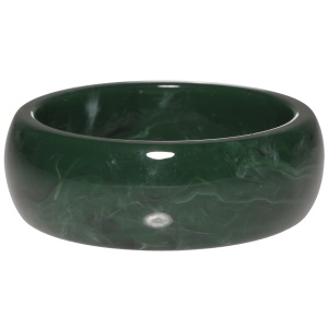 Bracelet jonc fermé rigide en résine de couleur verte.