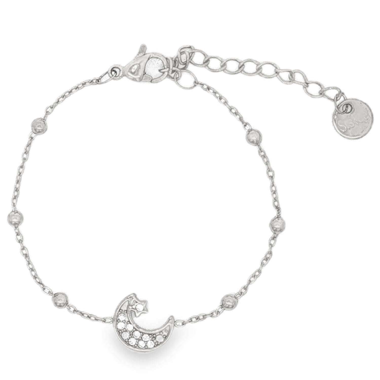 Apportez une touche de magie au poignet de votre enfant avec ce délicat bracelet au design céleste. Alliant robustesse et élégance, c'est le cadeau idéal pour célébrer un moment spécial ou simplement pour faire briller le quotidien.<br/>Un magnifique pendentif en forme de croissant de lune serti de petits cristaux scintillants, accompagné d'une petite étoile discrète pour un look féerique.<br/>Grâce à sa chaînette d'extension à larges maillons, il s'adapte parfaitement à la croissance de l'enfant pour un maintien confortable. Etoile Lune Strass Adolescent Enfant Fille Indémodable Nature Apportez une touche de magie au poignet de votre enfant avec ce délicat bracelet au design céleste. Alliant robustesse et élégance, c'est le cadeau idéal pour célébrer un moment spécial ou simplement pour faire briller le quotidien.<br/>Un magnifique pendentif en forme de croissant de lune serti de petits cristaux scintillants, accompagné d'une petite étoile discrète pour un look féerique.<br/>Grâce à sa chaînette d'extension à larges maillons, il s'adapte parfaitement à la croissance de l'enfant pour un maintien confortable. Etoile Lune Strass Adolescent Enfant Fille Indémodable Nature