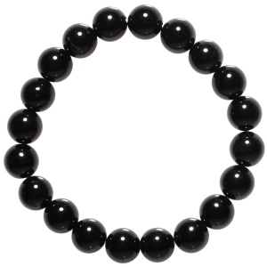 Bracelet boules fantaisie élastique composé de perles en véritable pierre d'agate.
