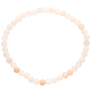 Bracelet boules fantaisie élastique composé de perles en véritable pierre d'aventurine rose.