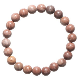 Bracelet boules fantaisie élastique composé de perles en véritable pierre de jaspe.