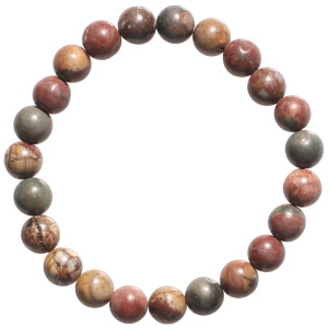 Bracelet boules fantaisie élastique composé de perles en véritable pierre picasso.