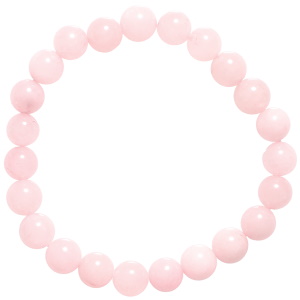 Bracelet boules fantaisie élastique composé de perles en véritable pierre de quartz rose.