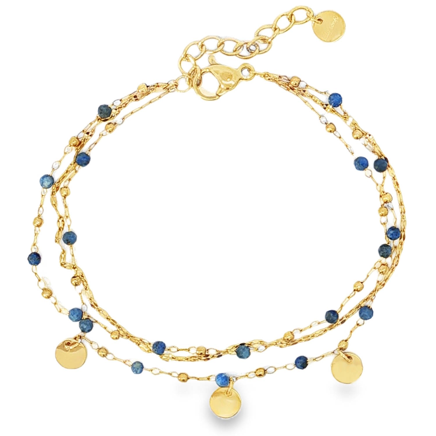 Ce bracelet triple chaînes en acier doré offre une esthétique raffinée et un confort optimal.<br/>Son design délicat en fait un accessoire parfait pour ajouter une touche d'éclat subtil à toute tenue, tout en conservant une élégance discrète.<br/>Un bijou polyvalent qui s'adapte à toutes les occasions.<br/>Fermoir mousqueton avec 3 cm de rallonge. Multirangs Perle Rond Adolescent Adulte Femme Fille Indémodable Ce bracelet triple chaînes en acier doré offre une esthétique raffinée et un confort optimal.<br/>Son design délicat en fait un accessoire parfait pour ajouter une touche d'éclat subtil à toute tenue, tout en conservant une élégance discrète.<br/>Un bijou polyvalent qui s'adapte à toutes les occasions.<br/>Fermoir mousqueton avec 3 cm de rallonge. Multirangs Perle Rond Adolescent Adulte Femme Fille Indémodable