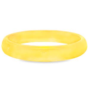 Ce bracelet bangle jaune éclatant, conçu à partir de matériaux non métalliques, apporte une touche de lumière et de chaleur à votre poignet. Sa finition lisse et sa couleur éclatante en font un accessoire idéal pour rehausser votre style quotidien avec une élégance décontractée.