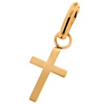 Petit pendentif croix en plaqué or.