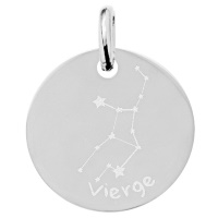 Pendentif avec motif de la constellation du signe du zodiaque Vierge en argent 925/000 rhodié.