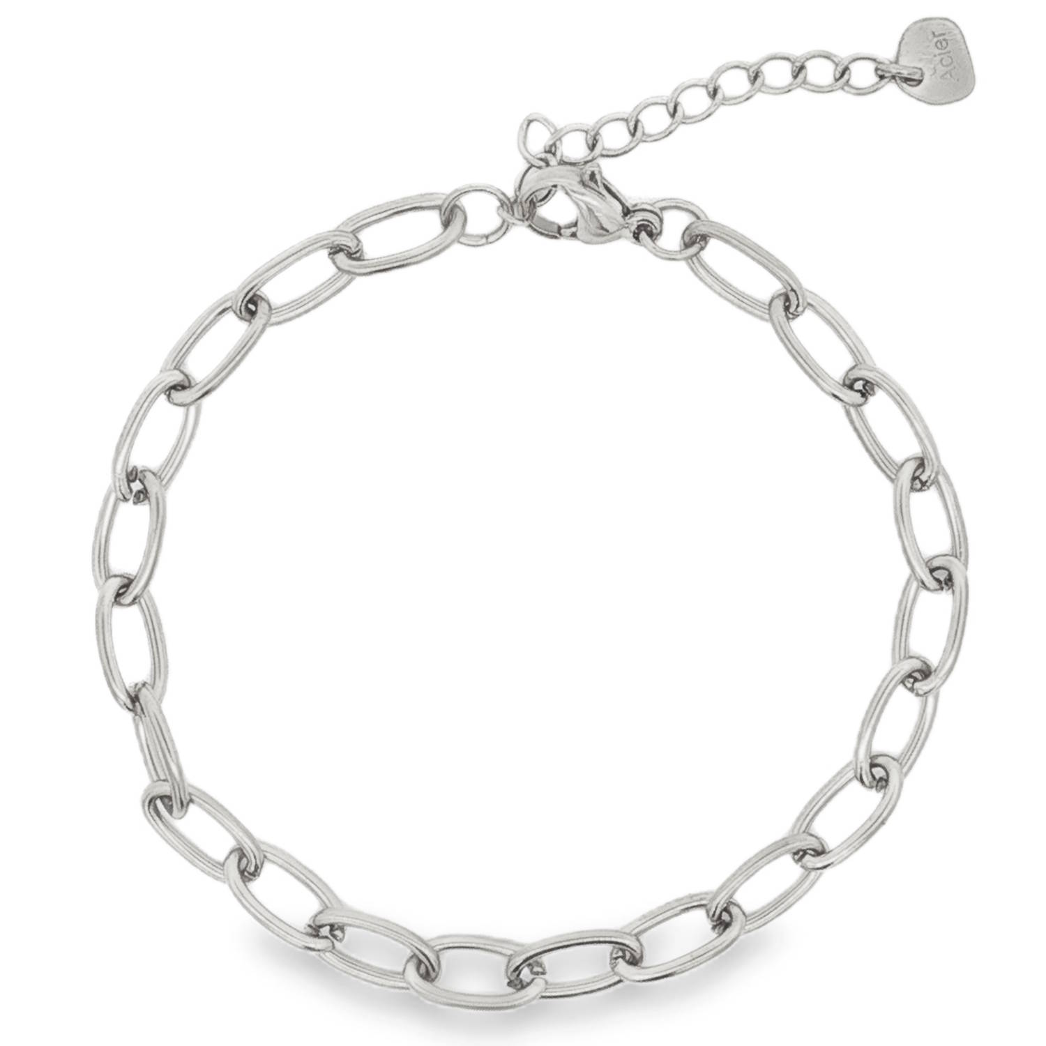 Sublimez votre poignet avec ce bracelet chaîne en acier argenté, un bijou raffiné et intemporel.<br/>Ses maillons délicats s'entrelacent pour créer une élégance discrète, parfaite pour toutes les occasions.<br/>Un accessoire incontournable qui apportera une touche de sophistication à votre style.<br/>Fermoir mousqueton avec 3 cm de rallonge. Adolescent Adulte Femme Fille Indémodable Sublimez votre poignet avec ce bracelet chaîne en acier argenté, un bijou raffiné et intemporel.<br/>Ses maillons délicats s'entrelacent pour créer une élégance discrète, parfaite pour toutes les occasions.<br/>Un accessoire incontournable qui apportera une touche de sophistication à votre style.<br/>Fermoir mousqueton avec 3 cm de rallonge. Adolescent Adulte Femme Fille Indémodable