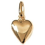 Petit pendentif cœur en plaqué or 18 carats.