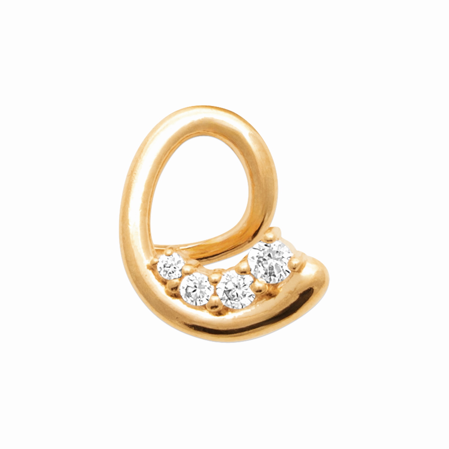 Bague d'oreille en plaqué or jaune 18 carats sertie d'oxydes de zirconium.<br/>Vendu à l'unité. Strass Adolescent Adulte Femme Fille Indémodable Bague d'oreille en plaqué or jaune 18 carats sertie d'oxydes de zirconium.<br/>Vendu à l'unité. Strass Adolescent Adulte Femme Fille Indémodable