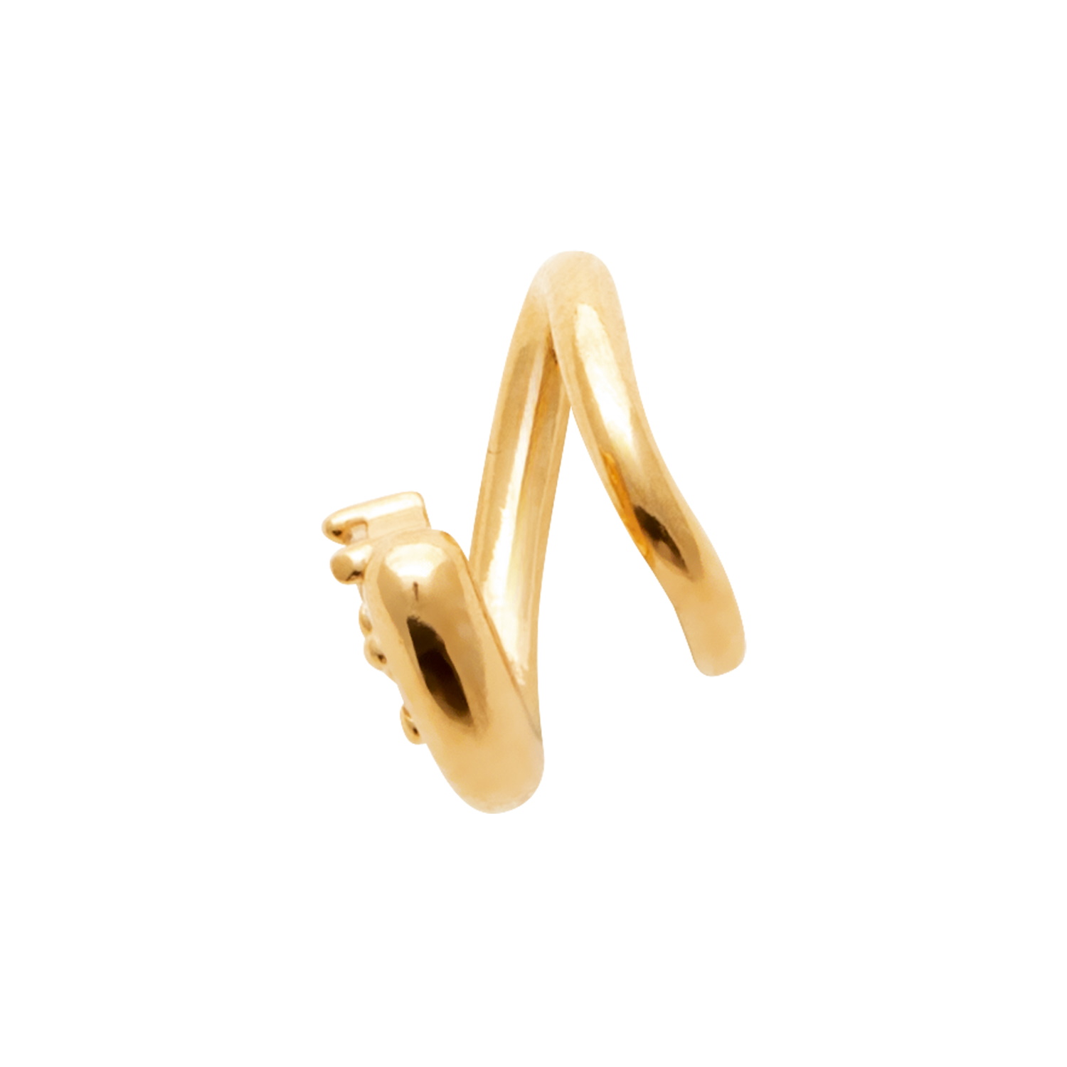 Bague d'oreille en plaqué or jaune 18 carats sertie d'oxydes de zirconium.<br/>Vendu à l'unité. Strass Adolescent Adulte Femme Fille Indémodable Bague d'oreille en plaqué or jaune 18 carats sertie d'oxydes de zirconium.<br/>Vendu à l'unité. Strass Adolescent Adulte Femme Fille Indémodable