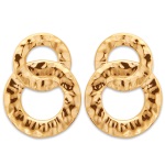 Boucles d'oreilles pendantes en plaqué or.