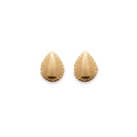 Boucles d'oreilles puces en forme de goutte en plaqué or jaune 18 carats.
