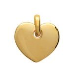Pendentif coeur en plaqué or jaune 18 carats.