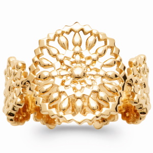 Bague en plaqué or jaune 18 carats.