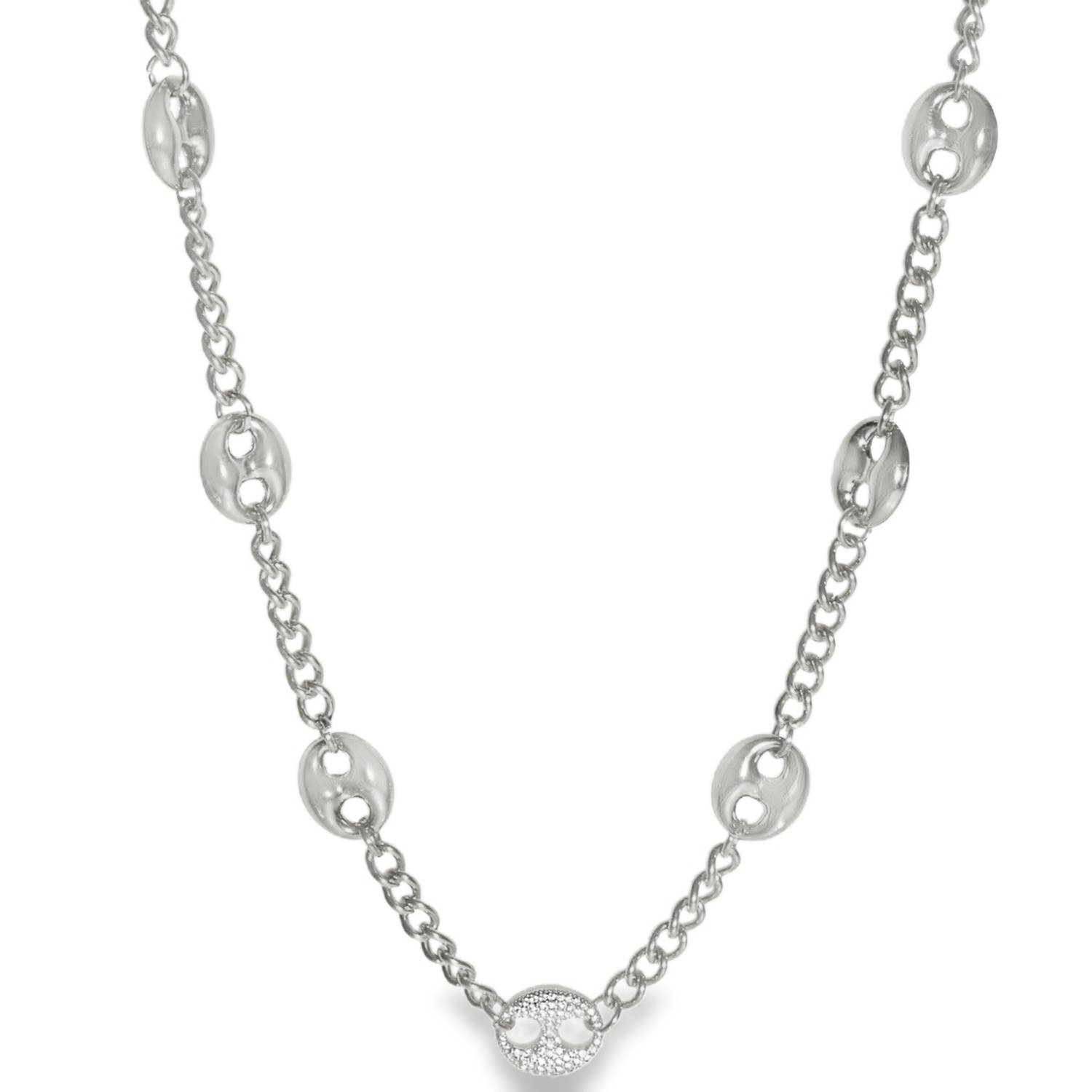 Affirmez votre style avec ce collier de caractère en acier argenté qui revisite avec modernité le célèbre maillon graine de café. Alliant robustesse et raffinement, ce bijou est la pièce maîtresse idéale pour sublimer un décolleté ou rehausser une tenue décontractée.<br/>Une alternance élégante de mailles jachère classiques et de motifs graines de café polis pour un rendu visuel dynamique et audacieux.<br/>Le médaillon central est délicatement serti de cristaux scintillants, apportant une touche de lumière et de sophistication à l'ensemble. Grain de café Strass Adolescent Adulte Femme Fille Indémodable Affirmez votre style avec ce collier de caractère en acier argenté qui revisite avec modernité le célèbre maillon graine de café. Alliant robustesse et raffinement, ce bijou est la pièce maîtresse idéale pour sublimer un décolleté ou rehausser une tenue décontractée.<br/>Une alternance élégante de mailles jachère classiques et de motifs graines de café polis pour un rendu visuel dynamique et audacieux.<br/>Le médaillon central est délicatement serti de cristaux scintillants, apportant une touche de lumière et de sophistication à l'ensemble. Grain de café Strass Adolescent Adulte Femme Fille Indémodable