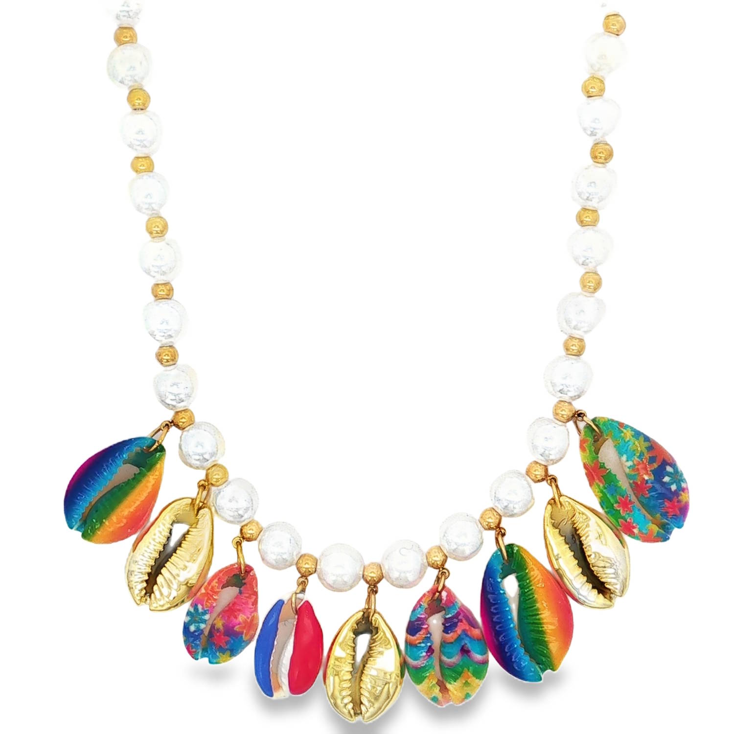 Affirmez votre style avec ce collier audacieux qui marie l'élégance classique des perles à l'esprit bohème des rivages lointains. Conçu en acier inoxydable de haute qualité, ce bijou est à la fois résistant et lumineux, parfait pour sublimer vos tenues d'été ou illuminer vos looks urbains.<br/>Une alternance raffinée de perles blanches nacrées et de petites perles de séparation en acier doré, offrant un tombé fluide et une brillance sophistiquée.<br/>Une cascade de neuf coquillages cauris, symboles de voyage et de féminité.<br/>Certains coquillages arborent une finition dorée miroir, tandis que d'autres sont ornés de motifs multicolores peints à la main (dégradés arc-en-ciel, motifs floraux et rayures marines).<br/>Un mousqueton sécurisé accompagné d'une chaînette d'extension, permettant d'ajuster parfaitement la taille à votre morphologie.
Coquillage Perle Adolescent Adulte Eté Femme Fille Printemps Affirmez votre style avec ce collier audacieux qui marie l'élégance classique des perles à l'esprit bohème des rivages lointains. Conçu en acier inoxydable de haute qualité, ce bijou est à la fois résistant et lumineux, parfait pour sublimer vos tenues d'été ou illuminer vos looks urbains.<br/>Une alternance raffinée de perles blanches nacrées et de petites perles de séparation en acier doré, offrant un tombé fluide et une brillance sophistiquée.<br/>Une cascade de neuf coquillages cauris, symboles de voyage et de féminité.<br/>Certains coquillages arborent une finition dorée miroir, tandis que d'autres sont ornés de motifs multicolores peints à la main (dégradés arc-en-ciel, motifs floraux et rayures marines).<br/>Un mousqueton sécurisé accompagné d'une chaînette d'extension, permettant d'ajuster parfaitement la taille à votre morphologie.
Coquillage Perle Adolescent Adulte Eté Femme Fille Printemps