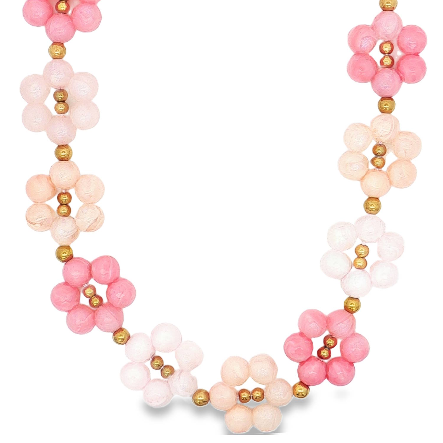 Ce collier arbore un style frais, printanier et résolument ludique. Bien que sa structure interne et ses finitions soient en acier, son esthétique mise sur un mélange de textures et de couleurs vibrantes.<br/>Le collier est orné d'une succession de fleurs stylisées. Chaque fleur est composée de six pétales en perles de résine aux nuances dégradées (rose bonbon, rose poudré et blanc crème).<br/>Chaque fleur est constituée de six perles rondes entourant un cœur composé de deux petites perles dorées, créant un relief délicat et une allure artisanale chic.<br/>Un mousqueton sécurisé accompagné d'une chaînette d'extension, permettant d'ajuster parfaitement la taille à votre morphologie.
Perle Adolescent Adulte Eté Femme Fille Fleurs Nature Printemps Ce collier arbore un style frais, printanier et résolument ludique. Bien que sa structure interne et ses finitions soient en acier, son esthétique mise sur un mélange de textures et de couleurs vibrantes.<br/>Le collier est orné d'une succession de fleurs stylisées. Chaque fleur est composée de six pétales en perles de résine aux nuances dégradées (rose bonbon, rose poudré et blanc crème).<br/>Chaque fleur est constituée de six perles rondes entourant un cœur composé de deux petites perles dorées, créant un relief délicat et une allure artisanale chic.<br/>Un mousqueton sécurisé accompagné d'une chaînette d'extension, permettant d'ajuster parfaitement la taille à votre morphologie.
Perle Adolescent Adulte Eté Femme Fille Fleurs Nature Printemps