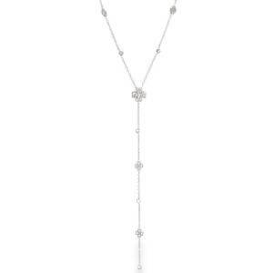 Laissez-vous séduire par la finesse de ce collier cravate en acier inoxydable, une pièce aérienne qui sublime le décolleté avec une grâce infinie. Sa chaîne délicate est ponctuée de petits trèfles stylisés et de cristaux scintillants, menant l’œil vers un motif central pavé de cristaux éclatants. La chute verticale, signature du style Y, apporte une touche de modernité et de sensualité à vos tenues. Un bijou intemporel, symbole de chance et de lumière, conçu pour durer sans jamais ternir. Un mousqueton sécurisé accompagné d'une chaînette d'extension, permettant d'ajuster parfaitement la taille à votre morphologie.