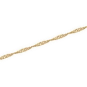 Collier chaîne en acier doré.
