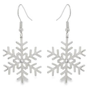 Sublimez votre look hivernal avec ces boucles d'oreilles pendantes en acier argenté, arborant un cristal taillé en brillant. Leur design délicat en forme de flocon de neige apporte une touche festive et étincelante à toute tenue. Parfaites pour les fêtes ou pour ajouter un éclat subtil à votre quotidien.