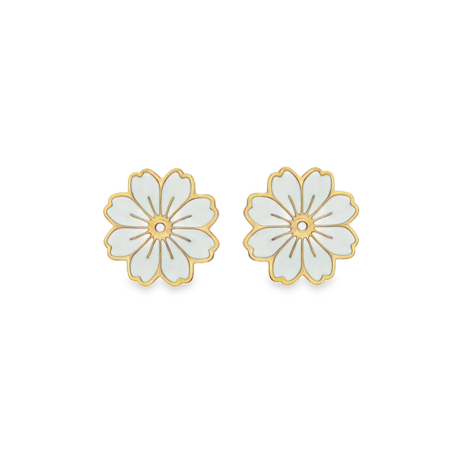 Ravissantes boucles d'oreilles florale avec détails dorés, idéale pour ajouter une touche délicate à vos tenues.<br/>Confectionnée avec soin, ces boucles d'oreilles en acier doré met en valeur un motif de fleur blanche stylisé, parfait pour exprimer une féminité douce et élégante.<br/>Un accessoire raffiné qui apportera une note printanière à votre style. Adolescent Adulte Automne Femme Fille Fleurs Hiver Nature Ravissantes boucles d'oreilles florale avec détails dorés, idéale pour ajouter une touche délicate à vos tenues.<br/>Confectionnée avec soin, ces boucles d'oreilles en acier doré met en valeur un motif de fleur blanche stylisé, parfait pour exprimer une féminité douce et élégante.<br/>Un accessoire raffiné qui apportera une note printanière à votre style. Adolescent Adulte Automne Femme Fille Fleurs Hiver Nature