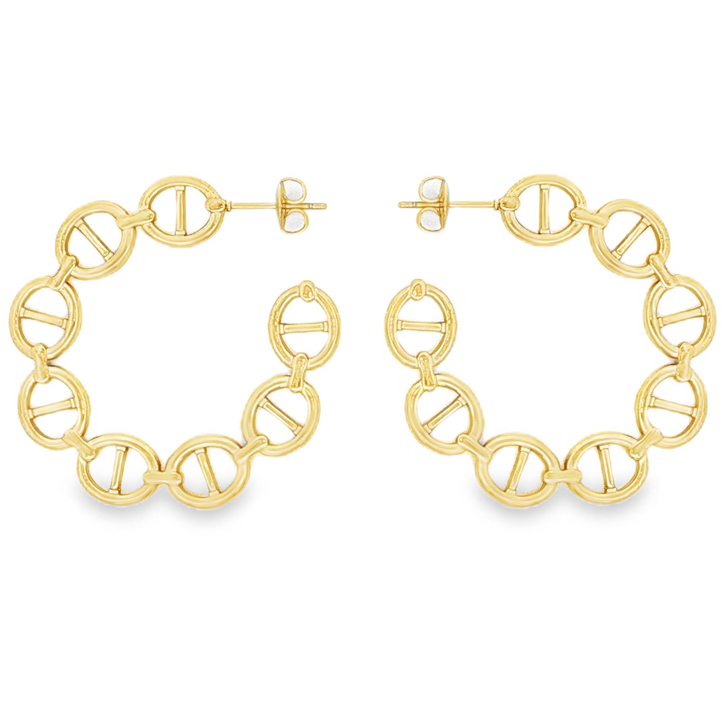 Apportez une touche d'élégance graphique et moderne à votre style avec cette paire de boucles d'oreilles créoles. Conçues en acier inoxydable de haute qualité, elles allient durabilité, éclat argenté et design contemporain.<br/>Créoles ouvertes formées d'une succession de maillons articulés inspirés de l'univers marin (maillons d'ancre ou grains de café évidés). Créoles Grain de café Adolescent Adulte Femme Fille Indémodable Apportez une touche d'élégance graphique et moderne à votre style avec cette paire de boucles d'oreilles créoles. Conçues en acier inoxydable de haute qualité, elles allient durabilité, éclat argenté et design contemporain.<br/>Créoles ouvertes formées d'une succession de maillons articulés inspirés de l'univers marin (maillons d'ancre ou grains de café évidés). Créoles Grain de café Adolescent Adulte Femme Fille Indémodable
