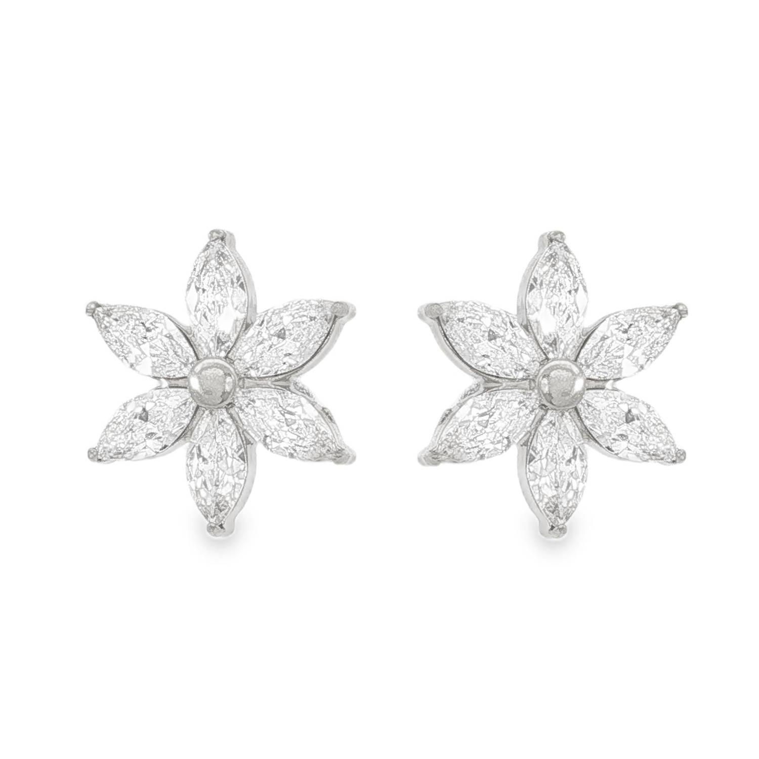 Apportez une touche de fraîcheur et d'éclat à votre style avec ces magnifiques boucles d'oreilles. Conçues en forme de fleur à six pétales, elles allient parfaitement la robustesse et la brillance pour illuminer votre visage au quotidien.<br/>Chaque boucle est composée de six pétales délicats entourant un cœur rond et lisse.<br/>Les pétales sont ornés de cristaux taillés en forme de marquise (navette), offrant des reflets intenses et une brillance maximale à chaque mouvement.<br/>Fabriquées en acier inoxydable (finition argentée), ces boucles d'oreilles sont hypoallergéniques, très résistantes au ternissement et idéales pour les peaux sensibles.<br/>Discrètes mais lumineuses, elles se portent aussi bien pour sublimer une tenue décontractée de tous les jours que pour accessoiriser une tenue de soirée plus sophistiquée. Strass Adolescent Adulte Femme Fille Fleurs Indémodable Nature Apportez une touche de fraîcheur et d'éclat à votre style avec ces magnifiques boucles d'oreilles. Conçues en forme de fleur à six pétales, elles allient parfaitement la robustesse et la brillance pour illuminer votre visage au quotidien.<br/>Chaque boucle est composée de six pétales délicats entourant un cœur rond et lisse.<br/>Les pétales sont ornés de cristaux taillés en forme de marquise (navette), offrant des reflets intenses et une brillance maximale à chaque mouvement.<br/>Fabriquées en acier inoxydable (finition argentée), ces boucles d'oreilles sont hypoallergéniques, très résistantes au ternissement et idéales pour les peaux sensibles.<br/>Discrètes mais lumineuses, elles se portent aussi bien pour sublimer une tenue décontractée de tous les jours que pour accessoiriser une tenue de soirée plus sophistiquée. Strass Adolescent Adulte Femme Fille Fleurs Indémodable Nature