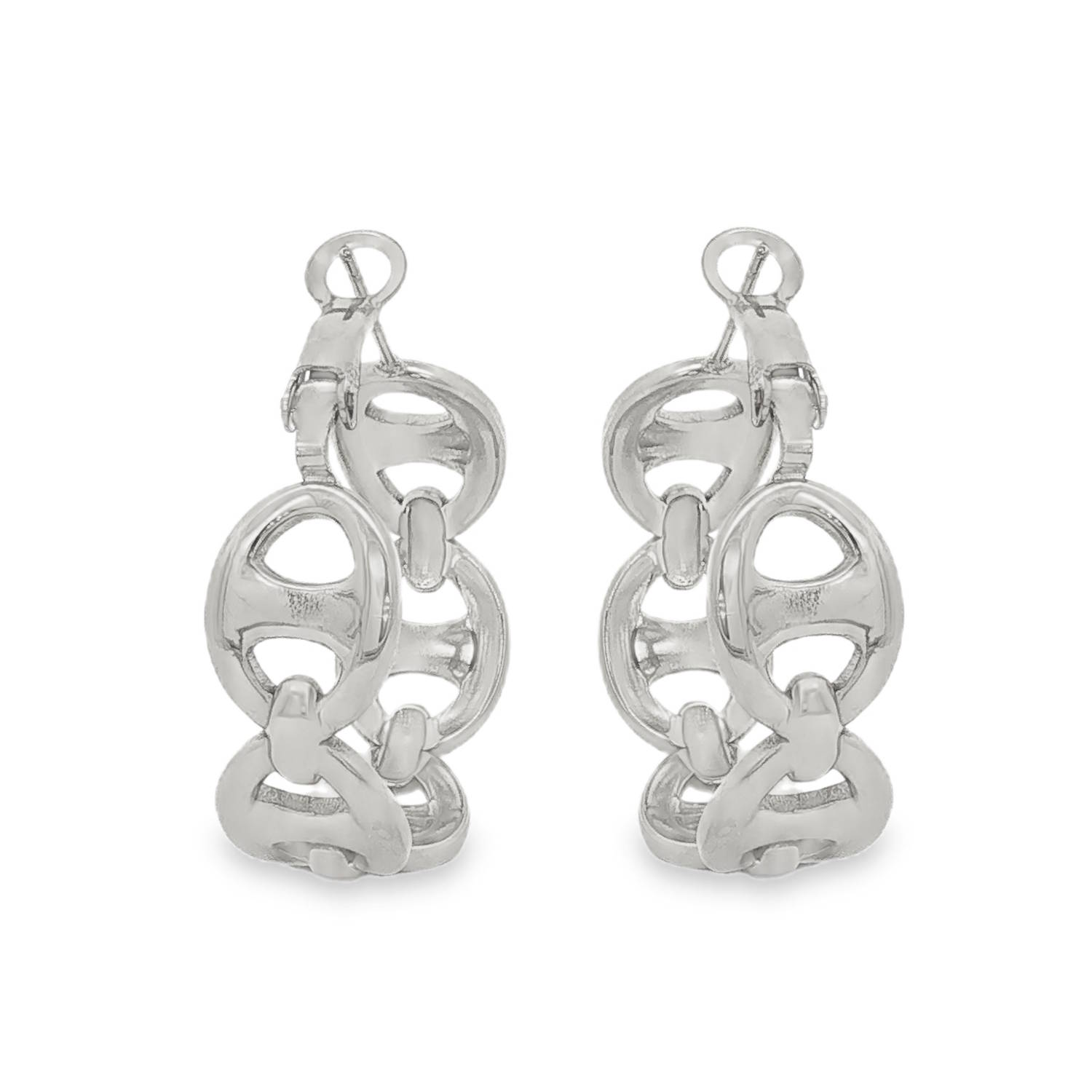 Apportez une touche de sophistication moderne à votre allure avec ces boucles d'oreilles créoles au design audacieux en acier argenté. Alliant robustesse et raffinement, elles réinterprètent le maillon classique dans une esthétique contemporaine et industrielle.<br/>Ces créoles larges sont composées d'une succession de maillons de type marine (ou grain de café stylisé), créant un relief captivant et un jeu de lumière sous tous les angles. Créoles Grain de café Adolescent Adulte Femme Fille Indémodable Apportez une touche de sophistication moderne à votre allure avec ces boucles d'oreilles créoles au design audacieux en acier argenté. Alliant robustesse et raffinement, elles réinterprètent le maillon classique dans une esthétique contemporaine et industrielle.<br/>Ces créoles larges sont composées d'une succession de maillons de type marine (ou grain de café stylisé), créant un relief captivant et un jeu de lumière sous tous les angles. Créoles Grain de café Adolescent Adulte Femme Fille Indémodable