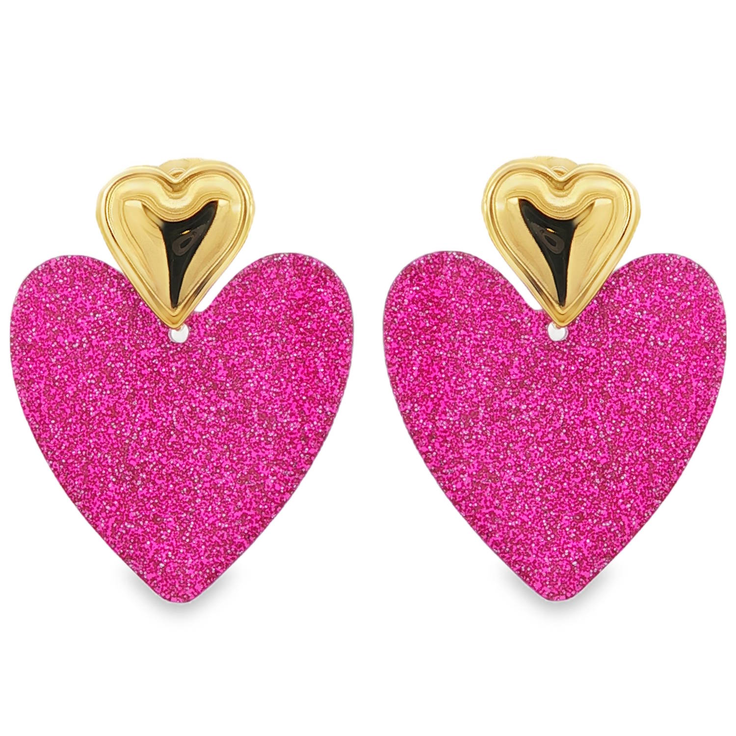 Rehaussez votre style avec ces ravissantes boucles d'oreilles pendantes.<br/>Fabriquées en acier doré éclatant, elles présentent un design bicolore unique.<br/>La partie supérieure, en forme de petit cœur doré, apporte une touche de délicatesse, tandis que le pendentif inférieur, en forme de grand cœur rose scintillant, ajoute une note de mystère et d'élégance. Coeur Pendantes Adolescent Adulte Amour Automne Femme Fille Hiver Rehaussez votre style avec ces ravissantes boucles d'oreilles pendantes.<br/>Fabriquées en acier doré éclatant, elles présentent un design bicolore unique.<br/>La partie supérieure, en forme de petit cœur doré, apporte une touche de délicatesse, tandis que le pendentif inférieur, en forme de grand cœur rose scintillant, ajoute une note de mystère et d'élégance. Coeur Pendantes Adolescent Adulte Amour Automne Femme Fille Hiver